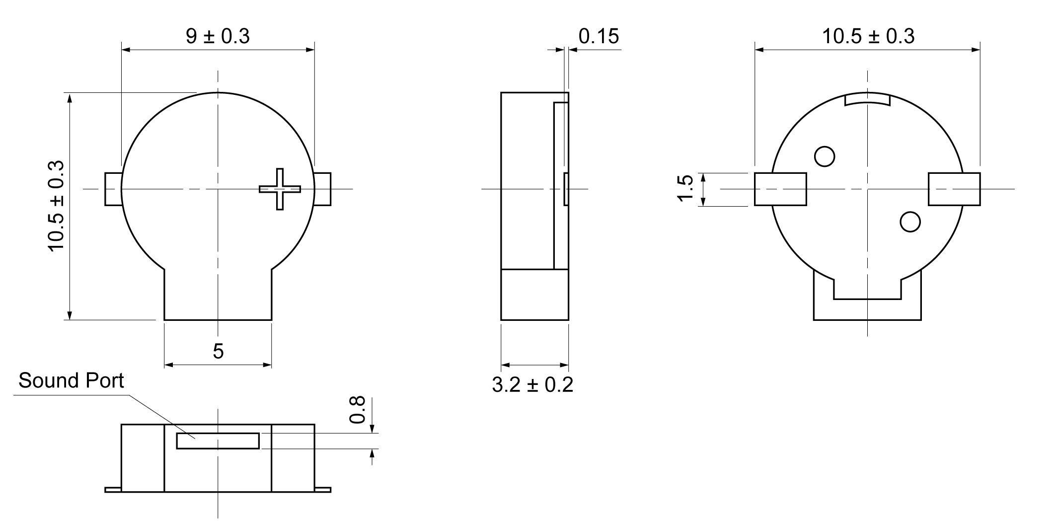 SMT9032D-27A3-16 Mechanical Drawing